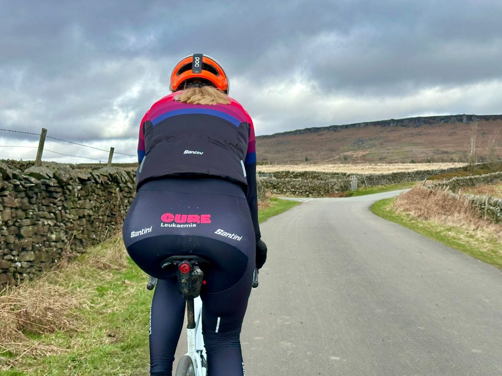 Anna riding her bike